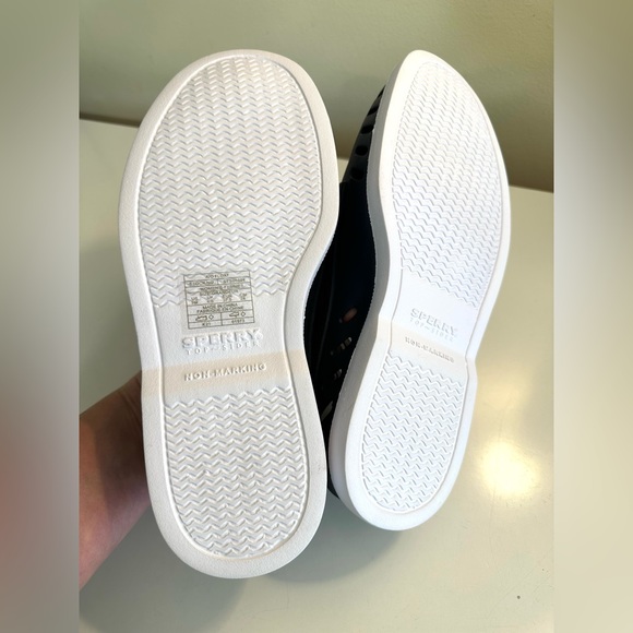 New SPERRY Top Sider Float Shoes Boating Navy Blue White Slip-Ons Nautical NWT - Picture 12 of 13